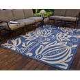 thumbnail image 2 of Safavieh Courtyard Crystal Floral Indoor/Outdoor Area Rug, Blue/Natural, 6'7" x 9'6", 2 of 10