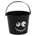 thumbnail image 3 of 1 Pc 6" Black Halloween Trick or Treat Bucket, Halloween Lantern Candy Basket, Trick or Treat Pumpkin Pails Cauldron Kettle Candy Holder, Halloween Party Supplies Plastic Halloween Bucket, 3 of 4
