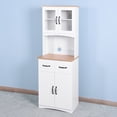 thumbnail image 5 of Yesurprise Storage Cabinet MDF Cabinet with Doors Shelf Drawers Tall Free Standing Cabinet for Entryway Living Room Home, 5 of 8