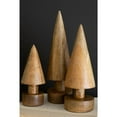 thumbnail image 5 of Kalalou Set of Three Wooden Christmas Trees, Brown, 2"X6"/3"X8"/3"X9.5", 5 of 6