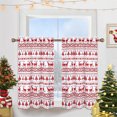 thumbnail image 2 of 2 Pcs Velvet Tier Curtain, Rod Pocket Christmas Tree Deer Print Small Curtain, 2 of 7