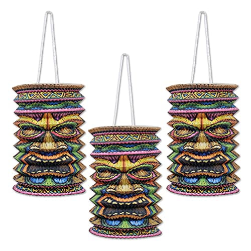 Brown Paper Party Lanterns & Hanging Pom Poms