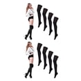 thumbnail image 4 of ZLight 4pair Odorless Knee High Stockings Easy To Wear All Body Shape Suitable Stylish Sports Socks Balck 2Set, 4 of 6