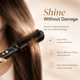 thumbnail image 2 of Berlaney Ionic Hair Straightener Brush - 5 Temp Adjust, Heat Protect Ceramic, Fast Heating Dual Voltage for Women Home Salon, Black, 2 of 10