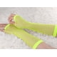 thumbnail image 3 of Guantes de red sin dedos para mujeres, accesorios de disfraz de fiesta de los años 1980, 2 pares, amarillo fluorescente, largo-2 pares, 3 of 4