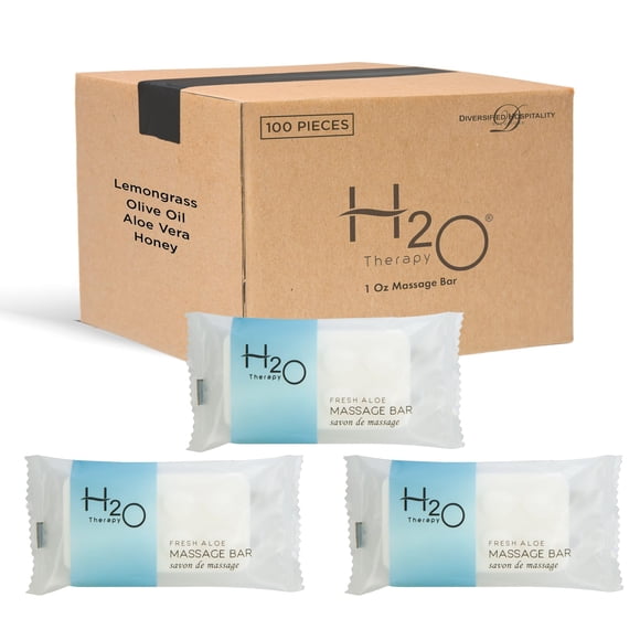 1-Shoppe All-in-Kit H2O Barra de masaje Jabón Tamaño de viaje Servicios del hotel 1 oz (Caja de 100)