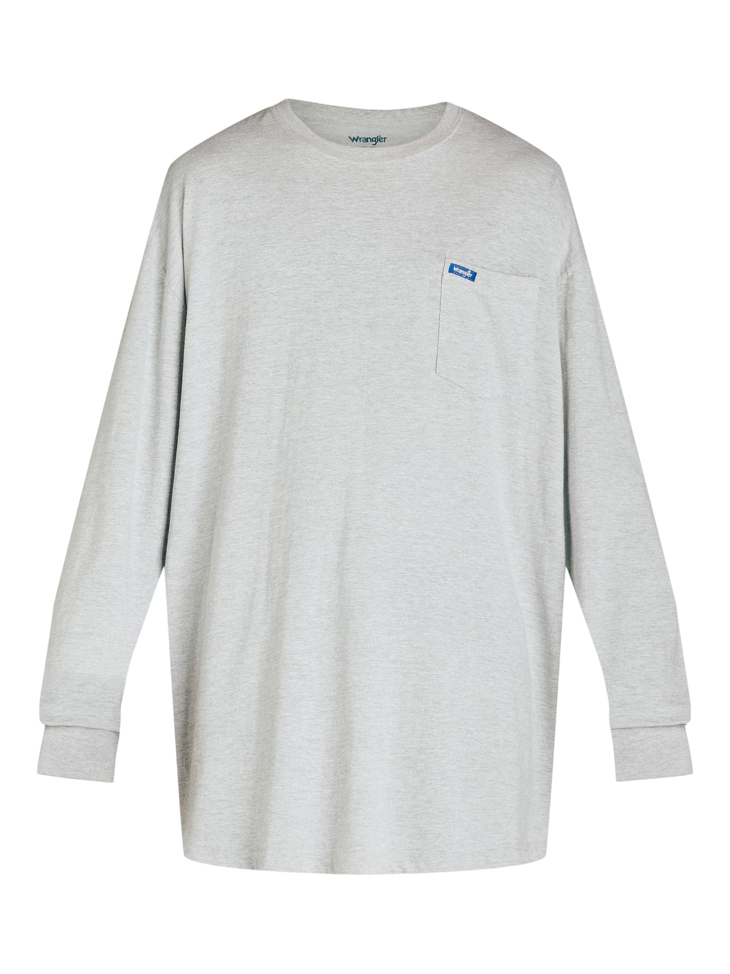 Wrangler Men’s Big and Tall Cotton Pocket Tee with Long Sleeves, Sizes 1XL-6XL