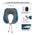 thumbnail image 2 of Almohada Cojín Cuello De Viajealmohada Espuma Azul Gris, 2 of 5