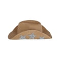 thumbnail image 3 of David & Young  Straw Cowboy Hat with Silver Star Underbrim (Women), 3 of 5