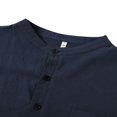 thumbnail image 3 of Men‘s Shirt Henley Neck Solid Color Tops Pullover with Pocket and Buttons S/M/L/XL/XXL, 3 of 8