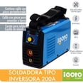 thumbnail image 4 of Soldadora Inverter Portátil Igoto Mini 200A Consumo de Energía Multivoltaje de 110 – 240V Soldaduras hasta de 3.2 mm, 4 of 7