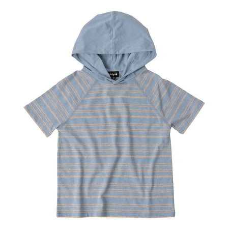 

KIDPIK Boys Short Sleeve Raglan Stripe Hooded Tee Size: 2T - XXL (16)