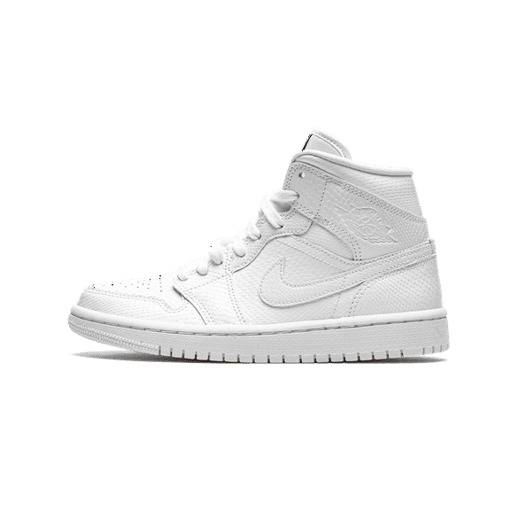 Jordan WOMENS AIR JORDAN 1 MID WMNS "White Snakeskin" BQ6472 110 from Stadium Goods