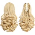 thumbnail image 1 of HSHDLDF Extension de Queue de Cheval, Extensions de Cheveux Griffes 12 Pouces Queue de Cheval Courte et Bouclée à Clip, Extension de Cheveux Queue de Cheval Aspect Naturel, Postiche Synthétique pour Femmes (Blond Miel Clair), 1 of 7