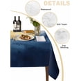 thumbnail image 2 of Navy Blue Table Cloth, Abstract Modern Oil Painting Art Waterproof Tablecloth for Rectangle Tables, Reusable Washable Fabric Table Cover for Restaurant Kitchen Dining Tables 60"x120", 2 of 6