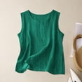thumbnail image 2 of Aoiroe Dressy Tank Tops for Women,Casual Loose Fitting Shirts Casual Summer Loose Fit T Shirts Loose Fit Lightweight Casual Blouses Sleeveless Summer Tunic Top Blackish Green 5XL, 2 of 8