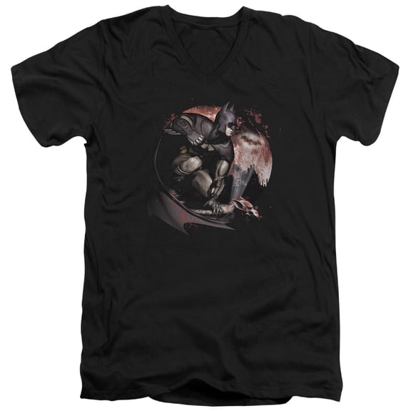 Arkham City - Blood Moon - Slim Fit V Neck Shirt - XX-Large