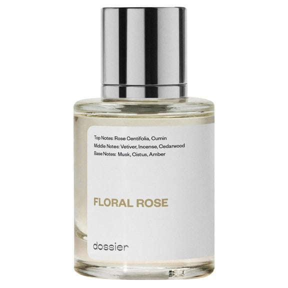 Dossier Floral Rose Eau de Parfum, Inspired by Le Labo Fragrances' Rose 31, Unisex Fragrance, 1.7 oz