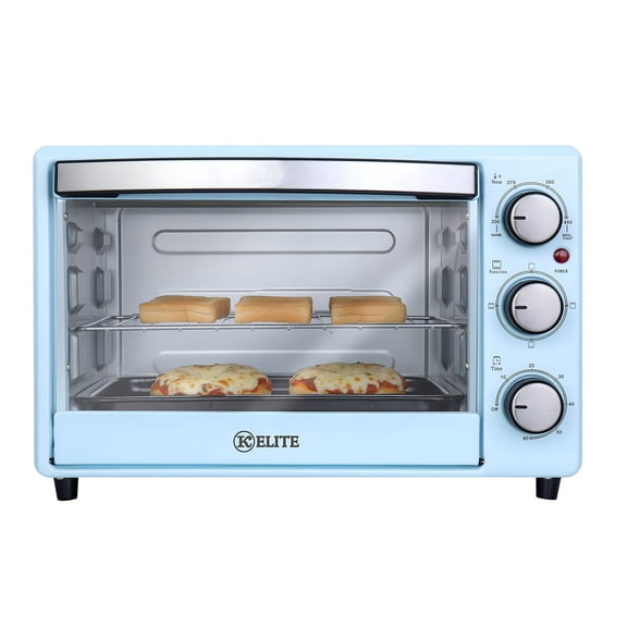 Kitchen Elite Toaster Oven, Compact Countertop Cooking Appliance with Bake Tray, Blue