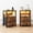 Rustic Brown-2 Drawers, variant on Tomnk Nightstands Set of 2, Bed Side Table with Charging Station, LED Night Stand with 2 Fabric Drawers, Black