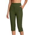 thumbnail image 2 of Zulora Women's High Waisted Capri Yoga Pants with Side Pockets Stretchy Slim Fit Cropped Leggings for Women Quick Dry Comfortable for Running Jogging Pilates Workout and Everyday Casual Wear, 2 of 8