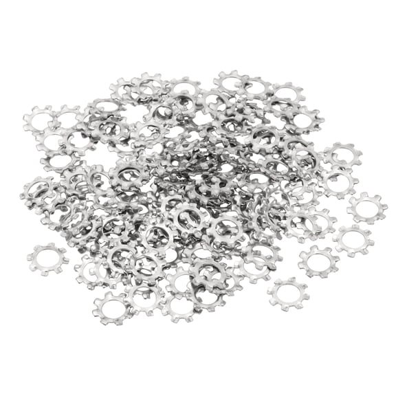 Uxcell M6 External Tooth Lock Washer, 150Pcs 304 Stainless Steel Serrated Washer Assortment Kit