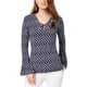 thumbnail image 1 of Michael Kors Blusa de manga acampanada para mujer, azul, mediana Michael Kors Pull-over, 1 of 2