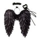 thumbnail image 1 of Diadema de alas de ángel Yinane para cosplay Negro 55cmx55cm, 1 of 8