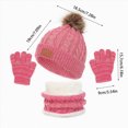 thumbnail image 3 of NOLDARES Kids Winter Hat Gloves Scarf Set,Girls Boys Toddler Children Hats Beanie with Pom Knit Neck Warmer Gaiter Mittens Fleece Lined Set(M018-Grey), 3 of 6