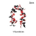 thumbnail image 3 of YSGFHGJW 2 Pack Faux Maple Leaf Garland, Halloween Fall Home Decor, Artificial Vines for Wall Fireplace Decoration, 3 of 6