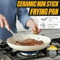thumbnail image 4 of Gotham Steel 15 Pc Pots and Pans Set Non Stick Ceramic Cookware Set Non Stick, Elegant Pot and Pan Set with Gold Handle Finish, non stick pots and pan set with Utensils and Steamer, Cream/Gold, 4 of 9