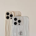 thumbnail image 2 of Designed for iPhone Case,Water Ripple Pattern Wave Shape Camera Lens Protection Shockproof Protective Cover Phone Case (iPhone 12 Pro,White), 2 of 5