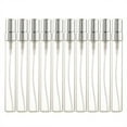 thumbnail image 1 of 10ml 10pcs Glass Spray Bottle Refillable Perfume Atomizer Mini Sample Test Bottle Thin Glass Vials (Silver), 1 of 2