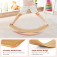 thumbnail image 5 of Costway Wooden Wobble Balance Board 35.5" Rocker Yoga Curvy Board Toy Kids Adult, 5 of 11
