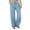 02-Light Blue, variant on Zulora Women's Summer Linen Blend Wide Leg Pants, Solid Color Breathable Casual Trousers with Hanging Feeling for Beach Vacation Daily Wear