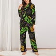 thumbnail image 2 of Haiem Carnival Mardi Gras3 Pattern Women’s Long-sleeve Sleepwear,Sleepwear Set,2-piece Loungewear Set,Soft PJs Comfy Nightwear with Pockets-Large, 2 of 7