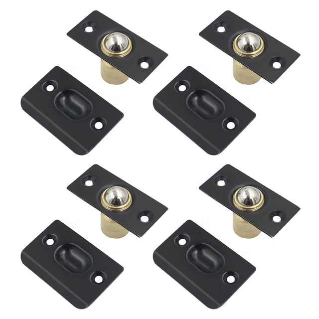 HLONK 4 Pcs Boules de Porte de Placard Remplacement Boule Attrape Matériel de Porte Acier Inoxydable Double Réglage Forte Entraînement Loquet de Porte pour Portes Intérieures de Garde-Manger