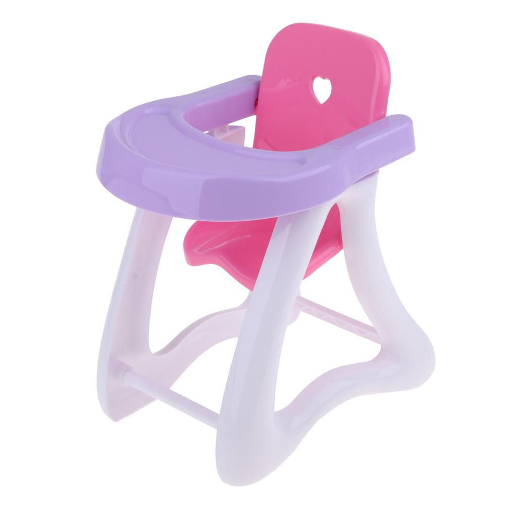 Lipstore 2x High Chair For Dolls Baby Doll Highchairs Toy Furniture And Play Accessories Fits 8 12inch Kids Children Set Multicolour As Described