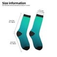 thumbnail image 2 of Uemuo Green Turquoise Teal Printed Kids Boys Socks Seamless Crew Socks Crazy Funny Athletic Sport Socks for Children, 2 of 5