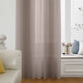 thumbnail image 6 of Brown Ombre Sheer Curtains 45 Inches Long, Modern Abstract Art Farmhouse Gradient Light Filering Curtains, Breathable Simi Curtain Privacy Drapes for Kitchen Bathroom Small Window Treatment, 6 of 9