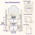 thumbnail image 5 of Kekoy Toilet Seat Riser for Seniors, Raised Toilet Seat with Handles, Fsa Hsa Eligible 400lb Elevated Toilet Risers, Tool-Free Assembly with Adjustable Height & Width, 5 of 9