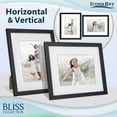thumbnail image 5 of Icona Bay 8x10 Black Picture Frame W/ 5x7 Mat, 1 PK, Bliss Tabletop Frames, 5 of 7
