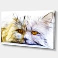 thumbnail image 2 of Cute White Cat Fractal Illustration - Animal Canvas Art Print, 2 of 3