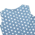thumbnail image 4 of Mifsaly Little Girls Sleeveless Dress Polka Dot Vintage A Line Dresses Elegant Wedding Birthday Party Summer Casual Gowns with Matching Belt, 4 of 9