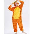 thumbnail image 2 of Mono de invierno con capucha de tigre Totoro para niños y adultos, pijamas de animales, ropa de dormir de Anime suave de lujo para niños y niñas xuanjing unisex, 2 of 2