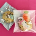 thumbnail image 7 of Wrapables Transparent Self-Adhesive 4" x 4" Candy and Cookie Bags, Favor Treat Bags for Parties and Wedding (200pcs), Bunnies, 7 of 7