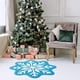 thumbnail image 5 of Winter Snowfleke Rug, 26.4'' Christmas Snowflake Door Mat, Non Slip Washable Welcome Door Mat, Cute Winter Doormats For Indoor Outdoor Entrance Home Bathroom, 5 of 6
