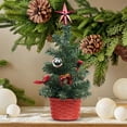 thumbnail image 4 of kladzum Mini Christmas Tree Potted Plant Christmas Decorations for Desktop Display 7.87" Small Christmas Tree, 4 of 6