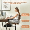 thumbnail image 4 of Bestier Ergonomic Cross Legged Office Chair, Wide Seat Armless Criss Cross Desk Chair, 360 Swivel Adjustable Height Computer Chair , Black PU leather Chair for Home Office, Meditation & ADHD, 4 of 13