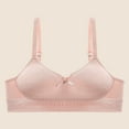 thumbnail image 4 of AUNVITO Teen Girls Breathable Comfort Bra Thin Lightweight Fixed Cup Adolescent Support Training Underwear, 4 of 4